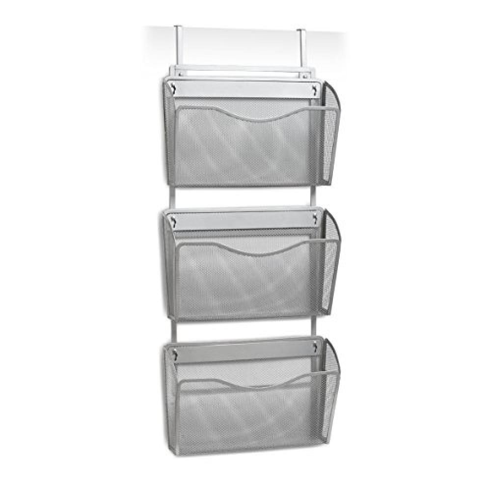 Zeller 17755 Portariviste Parete Metallo Argento 35.5x9x85.5 cm