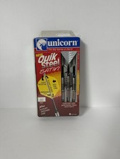 Vtg Unicorn Quik Steel Satin Dart Set Tungsten Look Open Box