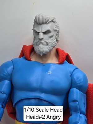 3d Print INVINCIBLE IMMORTAL HEAD#2  1:10  7'' SELECT DC MULTIVERSE