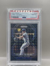 2022 Panini Prizm Corey Seager BLACK FINITE 1/1 SSP #225 PSA 10 Rangers