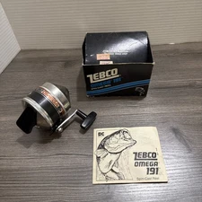 Vintage Zebco Omega 191 spincast reel made in USA W/ Original Box And Papers
