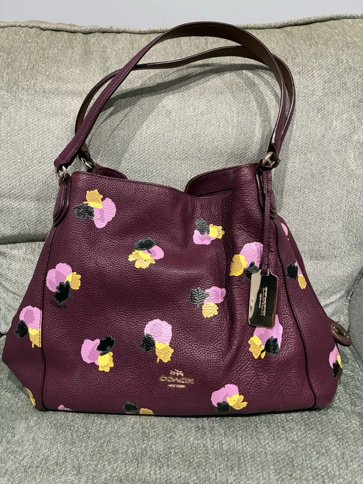 Bolso de hombro Coach Edi Plumb floral Foto 4 de 4