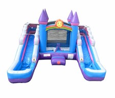Inflatable Bounce House Water Slide Commercial Pink Kids Toddler with Blower
