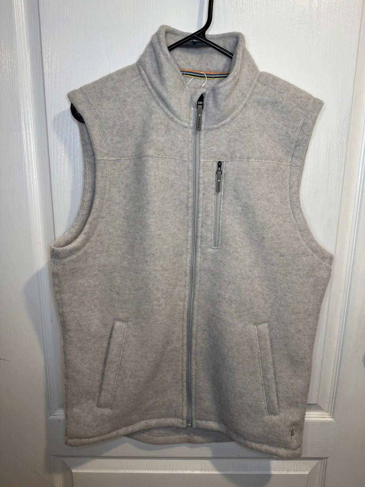 NWT / $115 ~ Smartwool Hudson Trail Fleece Vest Wool Blend / Gray Heather / Med
