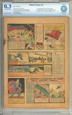 Action Comics #1 Coverless 1st App. Superman Golden Age DC Comic 1938 CBCS .3