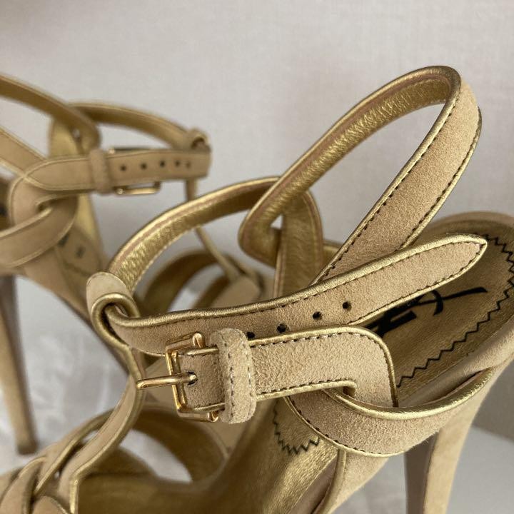 Sandalo Yves Saint Laurent Tribute scamosciato beige taglia 34