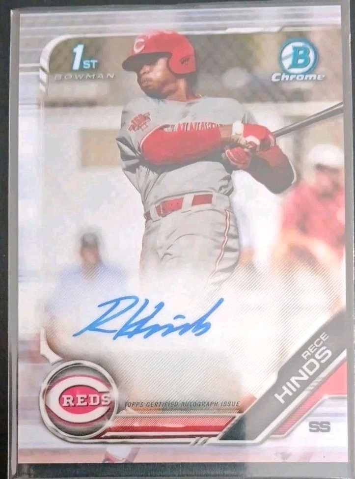2019 Bowman Draft Chrome - Rece Hinds - 1st Bowman Auto #CDA-RH Cincinnati Reds