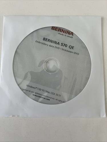 Bernina 570 QE Embroidery DVD