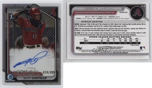 2024 Bowman Chrome Prospect Auto Refractor /499 Neyfy Castillo #CPA-NC Auto