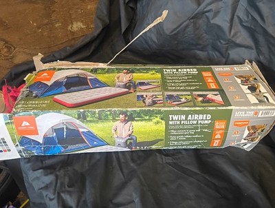 Ozark Trail Air Mattress Twin W/Pillow Pump Inflates In One Minute 