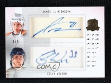 2009-10 Upper Deck The Cup 4/5 James van Riemsdyk Colin Wilson #SS2-VW Auto 0u8p
