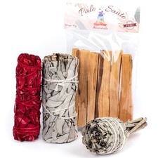 R&auml;ucherst&auml;bchen aus wei&szlig;em Salbei und Palo Santo - Aromatherapie-Set mit Zertifi