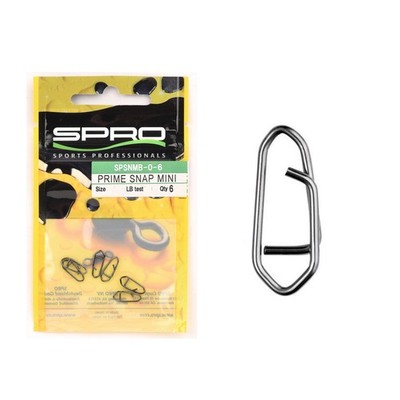 Spro Prime Snap Mini Black 6 Wirbel Snaps Einhänger Swivel Angewirbel Verbinder