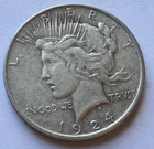 1924 peace silver dollar Very Fine coin