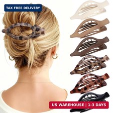 Flat Hair Clips for Women - 6 PCS French Flat Claw Clips Medium Hair Clips for G