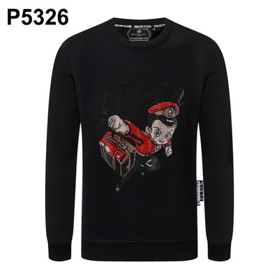 NWT Philipp Plein Sport Logo Black 100% Merino Wool Pullover Sweater GOOD