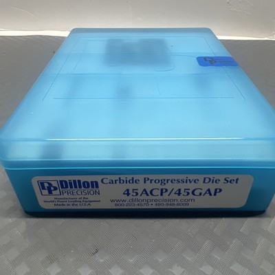 DILLON PRECISION  3 DIE SET FACTORY SEALED UNOPENED CARBIDE;  45 ACP;  14404 NEW