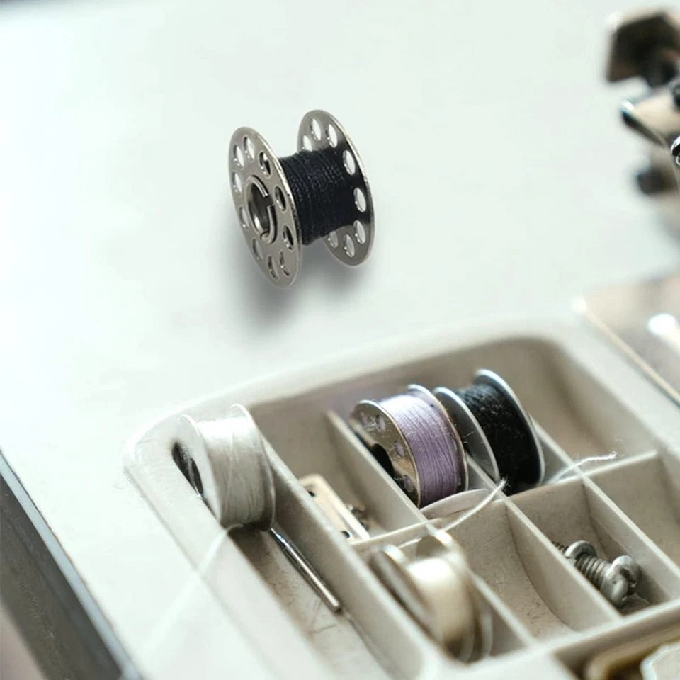 25 Pcs Metal Bobbins for Sewing Machine with Storage Box  Easy Install E6K53504 - Image 2 of 4