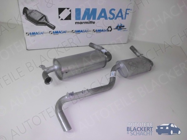Imasaf Auspuffset Mitteltopf+Mittelrohr+Endtopf für Citroen C35 Pick-Up 73-94-image