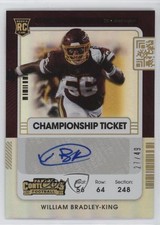 2021 Panini Contenders Rookie Ticket William Bradley-King #253 Auto 0a3