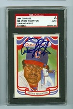 Andre Thornton Autographed 1984 Donruss Diamond Kings Card SGC Authentic Encased