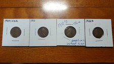 1909 P VDB 1911 P S 1922 D Lincoln Wheat Cent Penny 1c Key Date 4-Piece Coin Lot