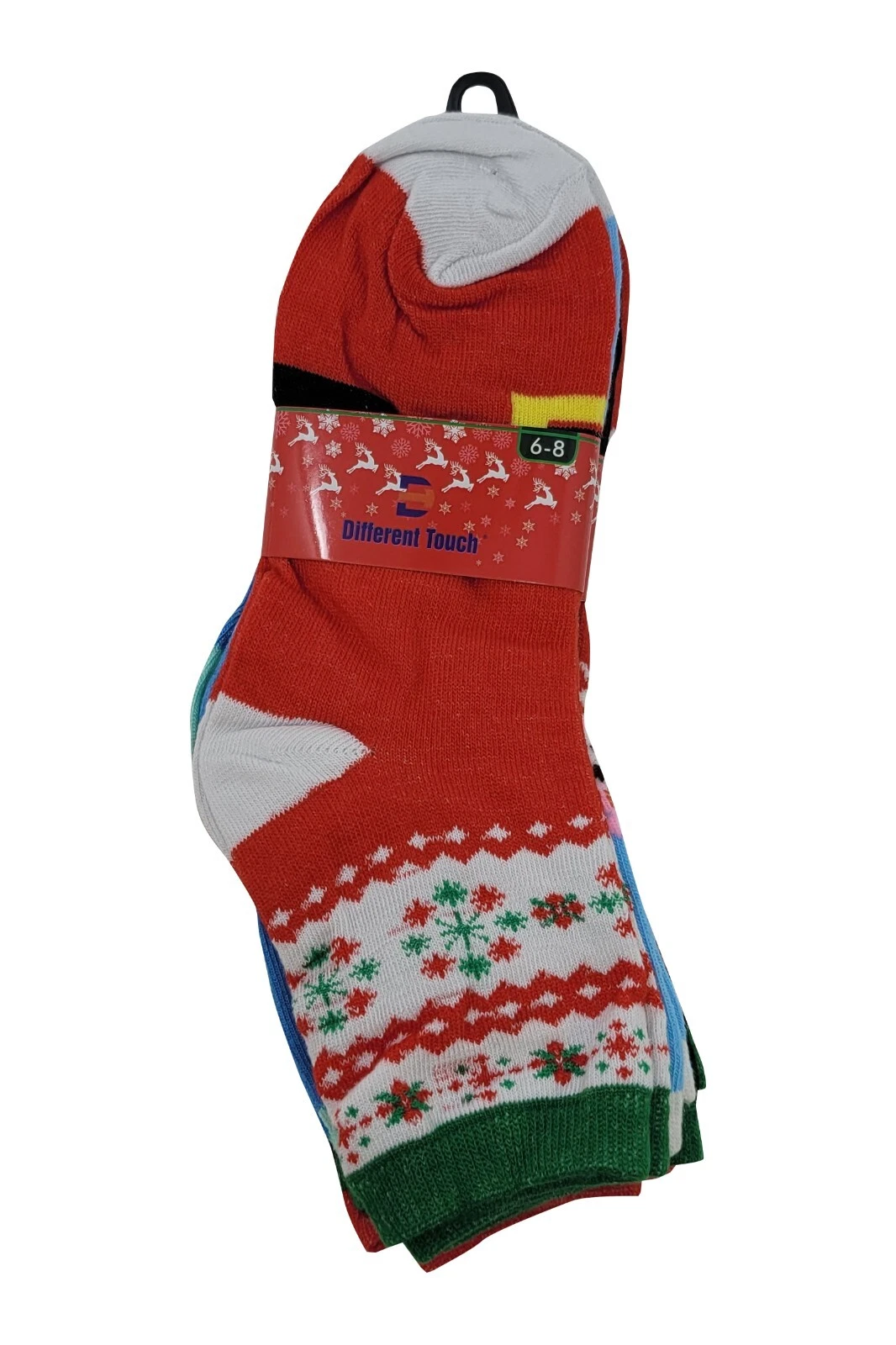 Different Touch 12 Pairs Kids Christmas Assorted Novelty Design Crew Socks