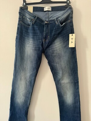 Dish Denim Jeans W32 L28 Blue Straight Narrow Jeans UK