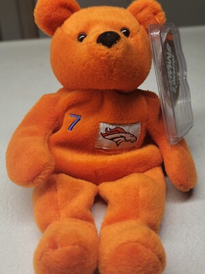 Salvino's Bammers John Elway #7 Orange Beanie Plush Bear Denver Broncos