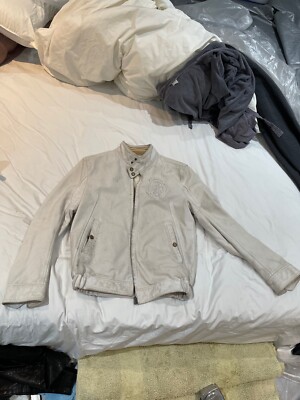 Preowned $3000 DIESEL DENIM GALLERY LIMITED EDI LEATHER JACKET SIZE 48 (M) 100% 