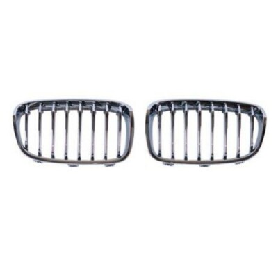 P Look Front Grille Grill Kidney 11-14 For BMW F20 F21 3DR 5DR 125i All Chrome