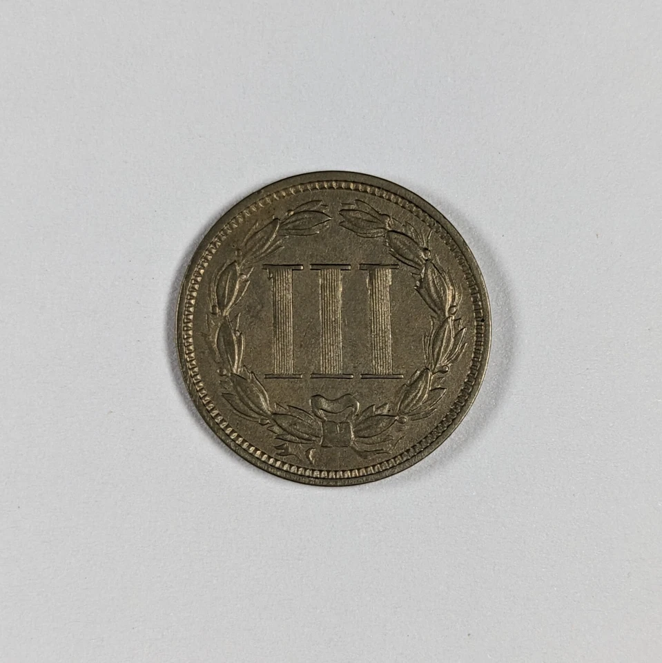 1867 Three Cent Nickel AU - Image 2 of 3