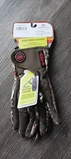 MANZELLA MENS Large BOW RANGER FLEECE ARCHERY HUNTING GLOVE REAL TREE CAMO