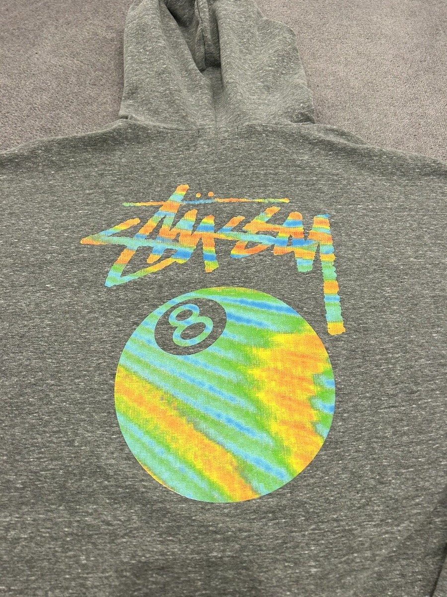 Stussy Hoodie Jumper Grey Ball Size M Medium Sweater Sweatshirt