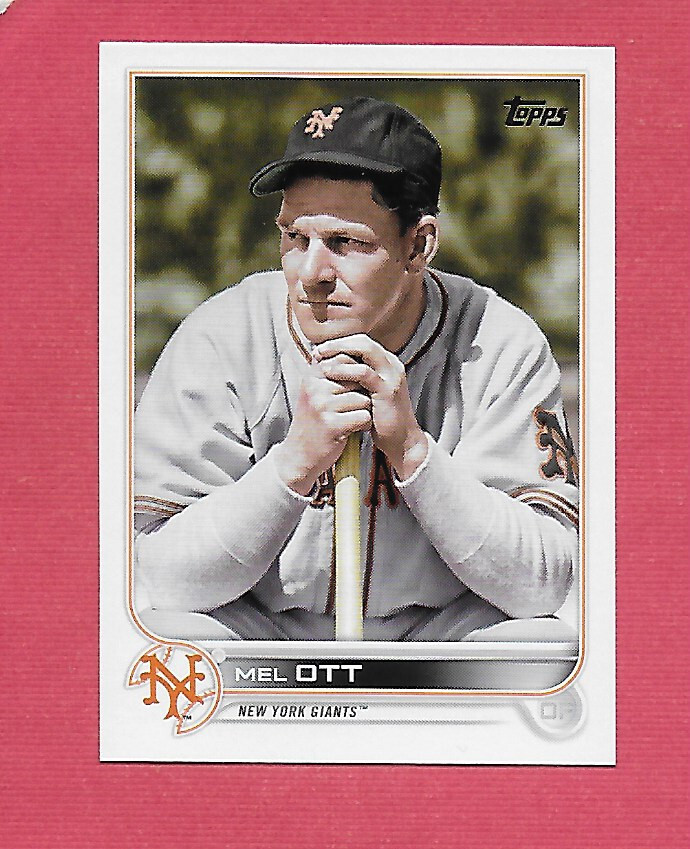 2022 Topps Update US 144 Mel Ott SP Photo Variation