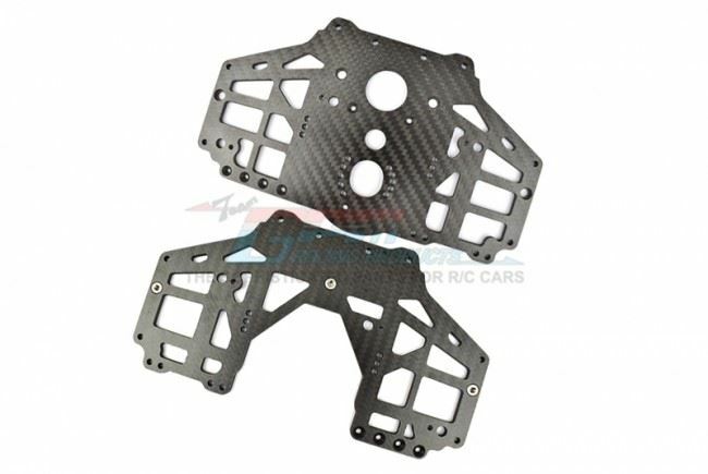 GPM GLMT015 GRAPHITE CHASSIS SIDE PANELS 1/8 RC FOR TEAM LOSI LMT 4WD SOLID AXLE