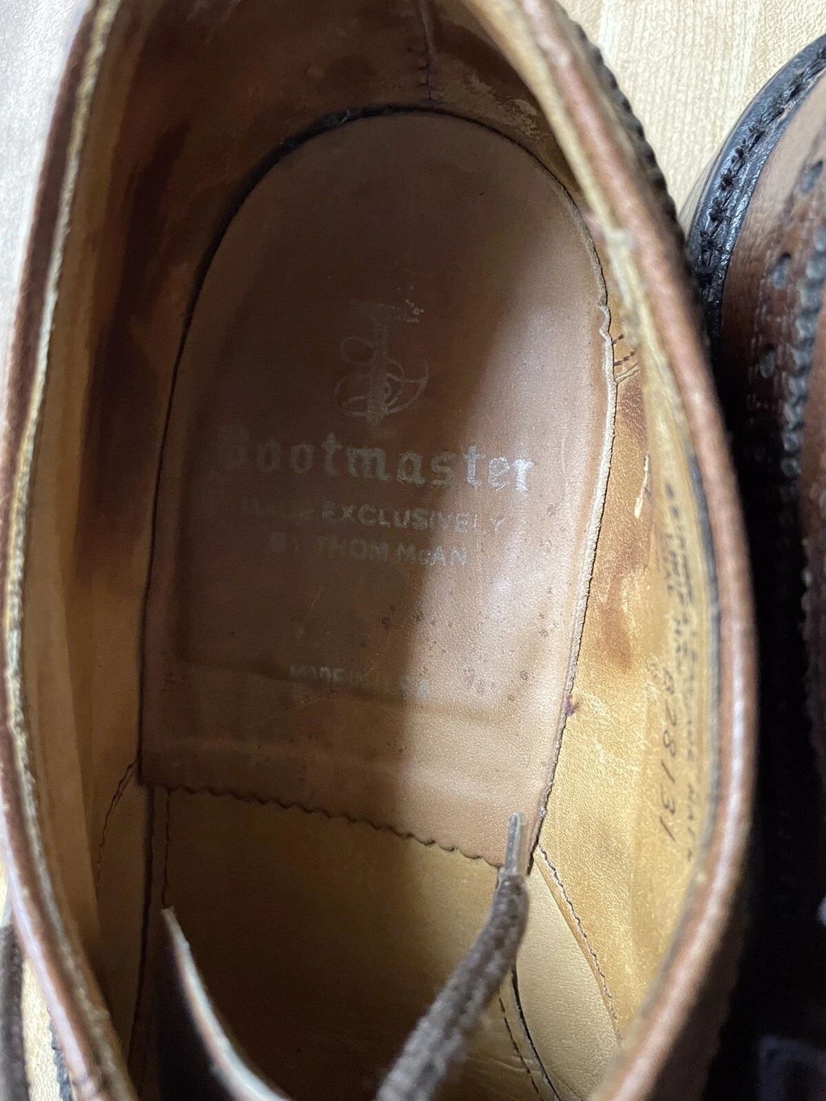 THOM BROWNE Derby Bootmaster By Thom McCan in pelle marrone ciottolato lungo alare