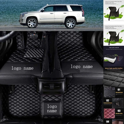 For Cadillac Escalade Car Floor Mats Luxury Custom Cargo Liners Mats Waterproof - Picture 6 of 33
