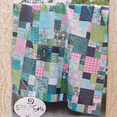 Megabits Colorful Geometric Quilting Pattern by Swirly Girls #SGD010