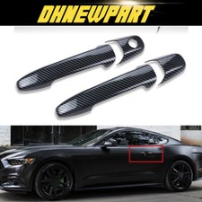 2x Exterior Side Door Handle Cover Trim For Ford Mustang 2005-2014 Carbon Fiber 2x Exterior Side Door Handle Cover Trim For Ford Mustang 2005-2014 Carbon Fiber
