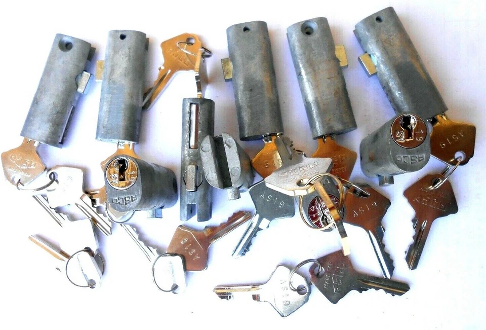 (10) new 2" File Cabinet Lock with all same Keys Made by ASCO