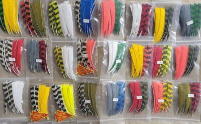 Trueflight Feathers 5 inch Shield Cut Combo Pack  LW or RW - 12 Solid/ 6 Barred