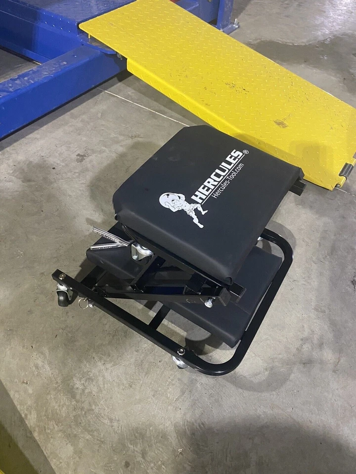 HERCULES 2 en 1 Asiento enredadera Plegable Silla con Ruedas Mecánica Taller Garaje Taburete Foto 2 de 4