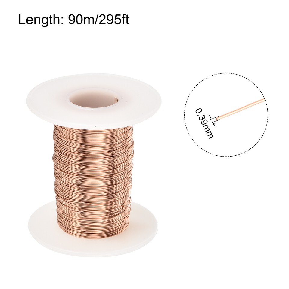 0.39mm Wire 295ft Enameled Copper Wire Enameled Winding Wire 100g eBay