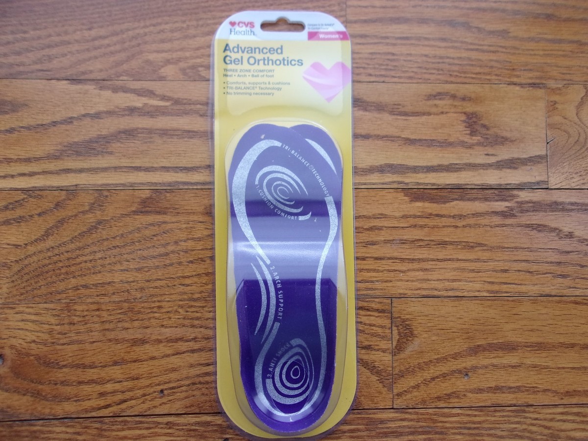 CVS Health Advanced Gel Orthotics, Three Zone Comfort Inserts for