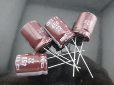 4pcs Nippon NCC KXG 22mfd 450V 22UF16x20mm high frequency electrolytic Capacitor
