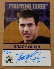 TK Legacy Notre Dame FI58 Brady Quinn Autograph Auto 33/100 Made