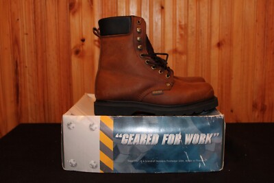 Work Boots - 6''  Brown - No Steel Toe - Gear Box Boots #825 - SIZE 8 D  - NWB