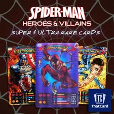 Marvel Spiderman Heroes and Villains Cards - SUPER & ULTRA RARE SINGLES - VHTF
