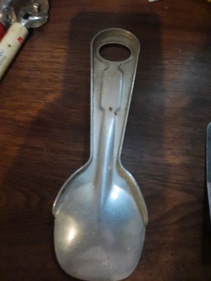 Vtg 40s 50s Aluminum Kitchen Shortening Ice Cream Scoop Spoon Great for Rice Too
